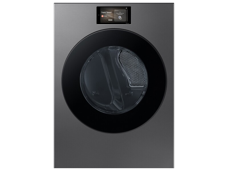 7.6 cu. ft. Bespoke AI Ultra Capacity Front Load Electric Dryer with AI Home and AI OptiDry+ in Dark Steel