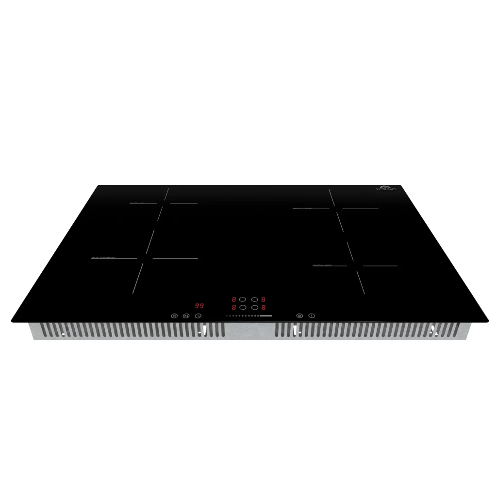 Parco 30-Inch Induction Cooktop, 4 Zones, 7,200W Total Power, Touch Control, 9 Power Levels, Booster Function