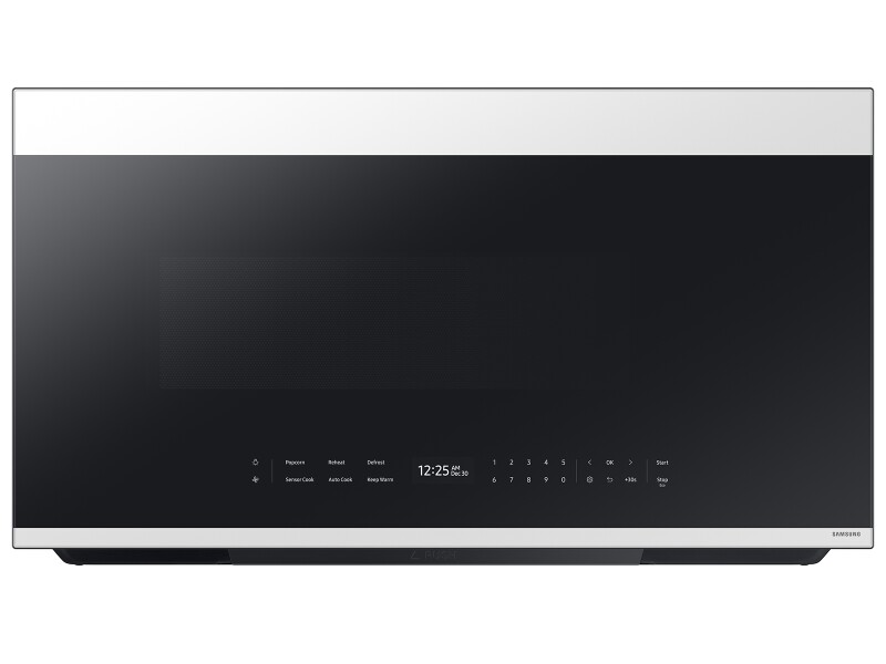 Bespoke 2.1 cu. ft. Over-the-Range Microwave with Auto Dimming Glass Touch Controls in White Glass