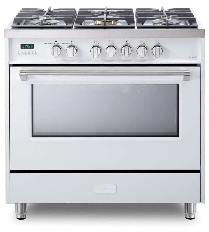 36 inch Designer Series Freestanding Dual Fuel Range with 5 Sealed Burners, 5 cu. ft. Oven Capacity and Convection