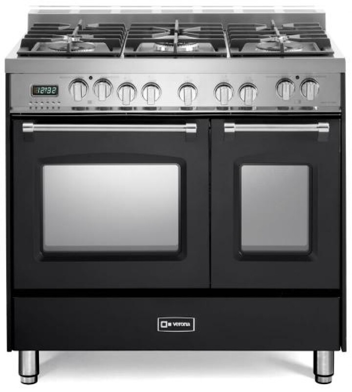 36 inch Prestige Series Freestanding Dual Fuel Double Oven Range with 5 Sealed Burners, 3.9 cu. ft. Oven Capacity, European Convection