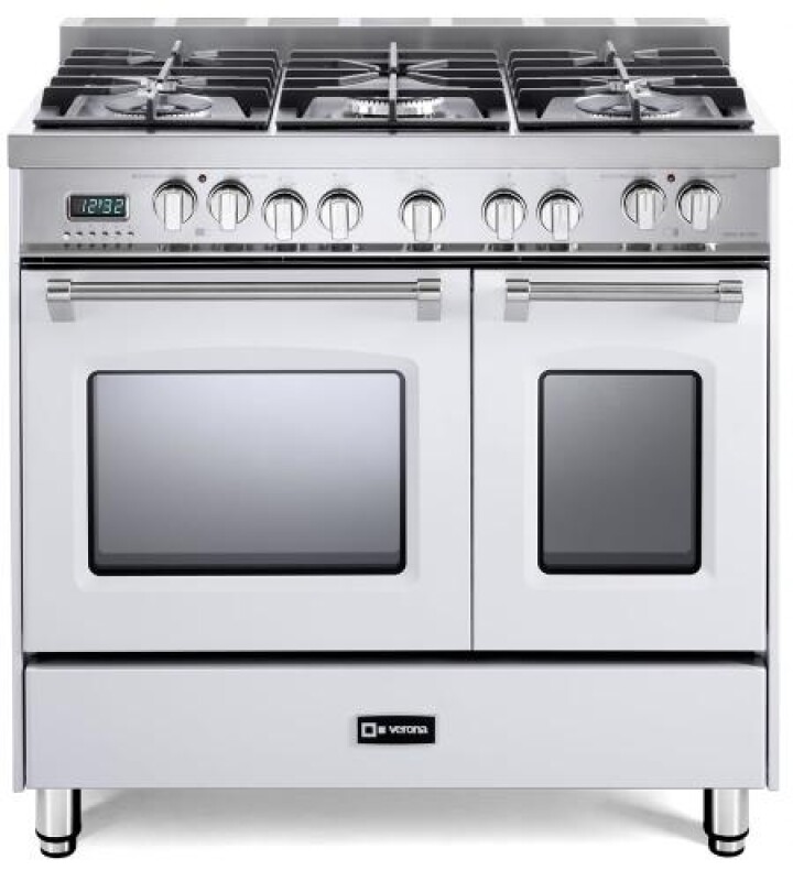 36 inch Prestige Series Freestanding Dual Fuel Double Oven Range with 5 Sealed Burners, 3.9 cu. ft. Oven Capacity, European Convection