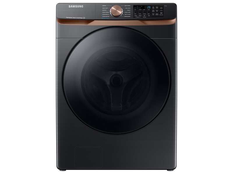 5.0 cu. ft. Extra Large Capacity Smart Front Load Washer with Super Speed Wash and Steam in Brushed Black