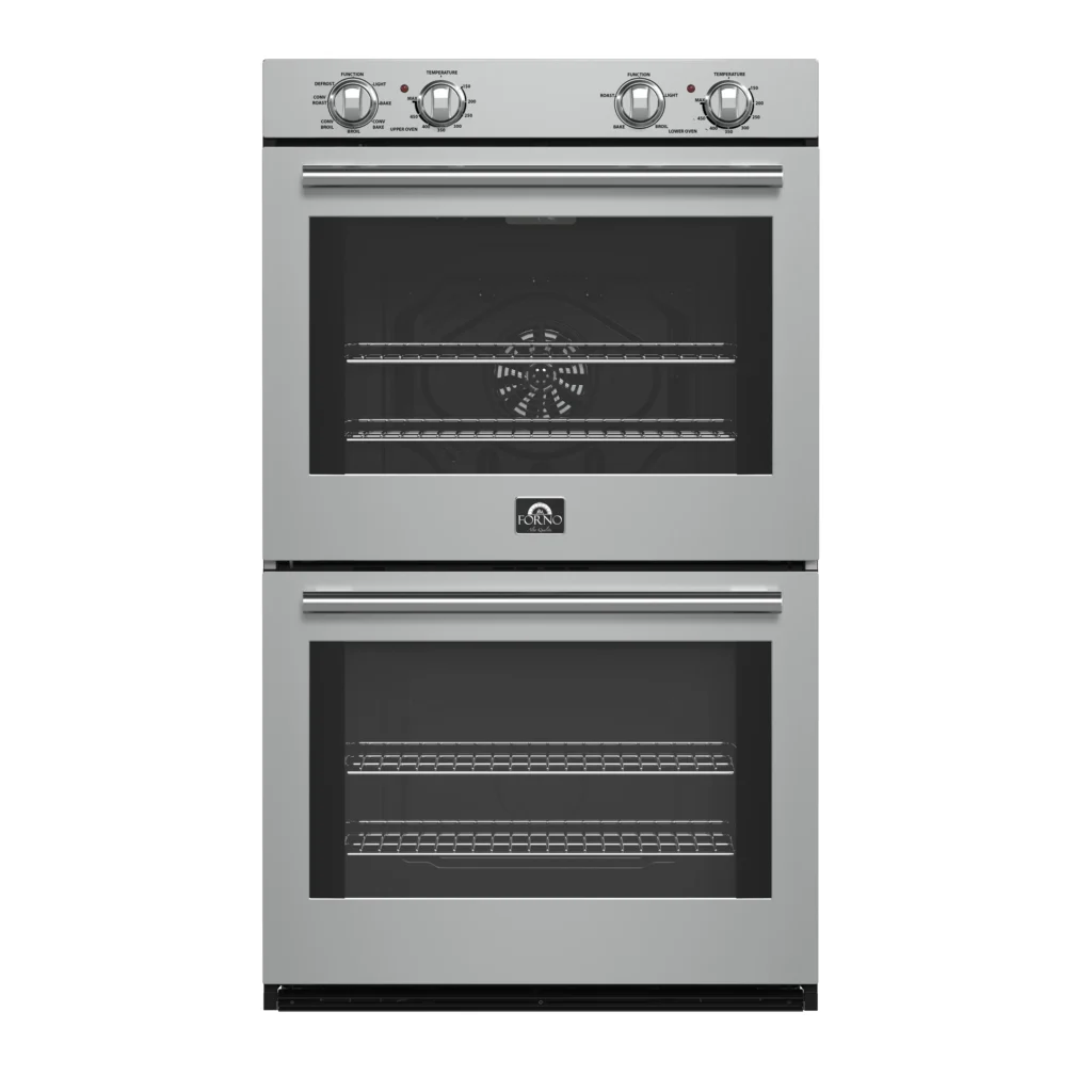Vomero 30-Inch Double Wall Oven, Stainless Steel, 10 cu.ft Total Capacity, 7100W Convection, Mechanical Controls, Self-Cleaning Function