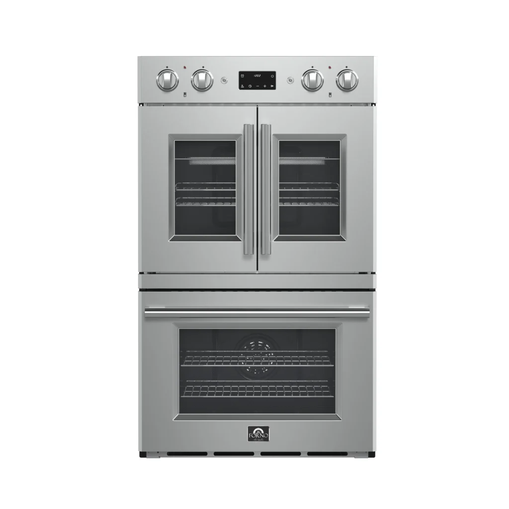 Asti 30-Inch Double Electric Wall Oven with Upper French Doors in Stainless Steel, 7.36 cu. ft. Dual True Convection, 7,200W, Air Fry, Sous Vide, Self-Clean