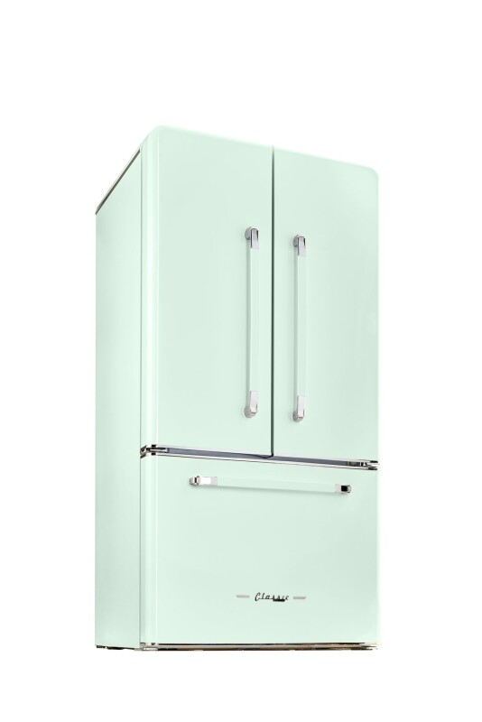Classic Retro 36-inch 21.4 cu. ft. Frost Free French Door Counter Depth Refrigerator with Built-In Ice Maker®