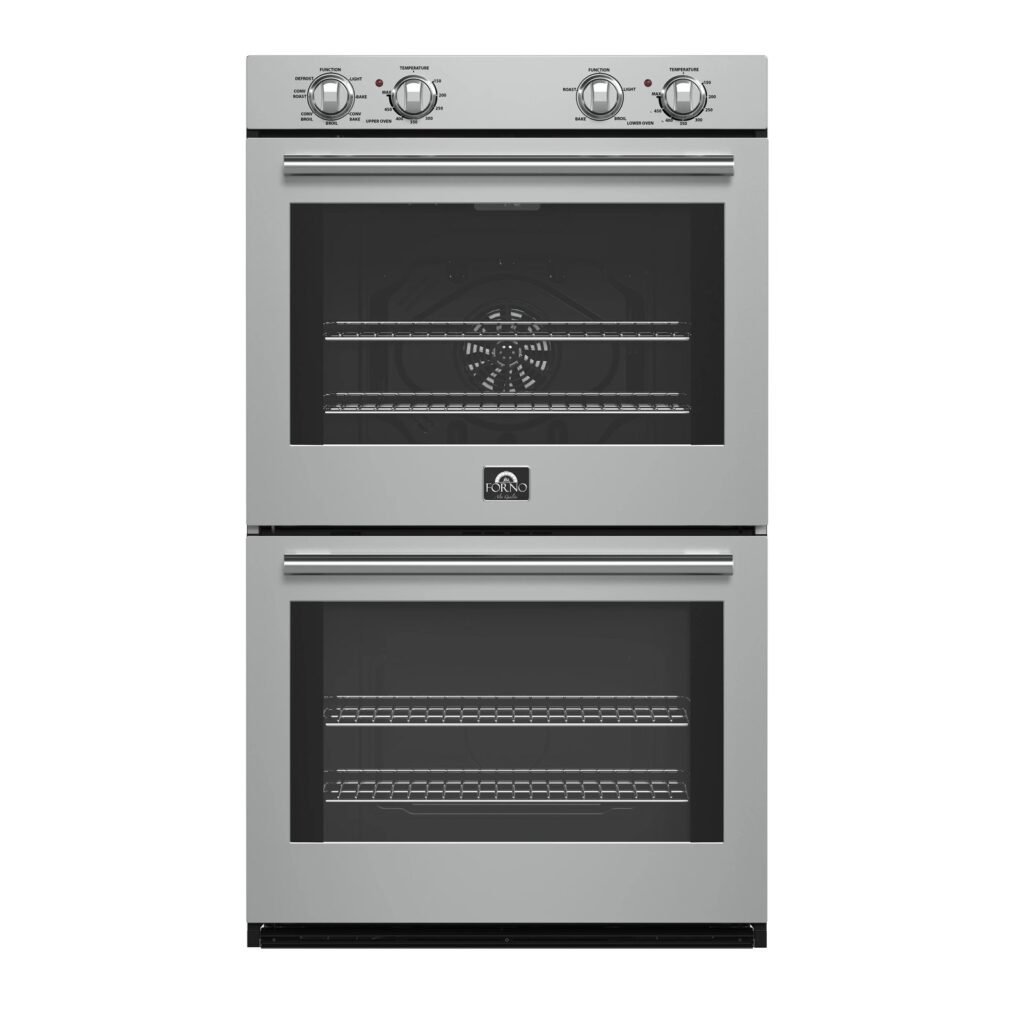 Vomero 30-Inch Double Wall Oven, Stainless Steel, 10 cu.ft Total Capacity, 7100W Convection, Mechanical Controls, Self-Cleaning Function