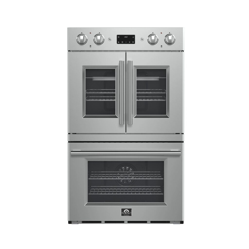Asti 30-Inch Double Electric Wall Oven with Upper French Doors in Stainless Steel, 7.36 cu. ft. Dual True Convection, 7,200W, Air Fry, Sous Vide, Self-Clean