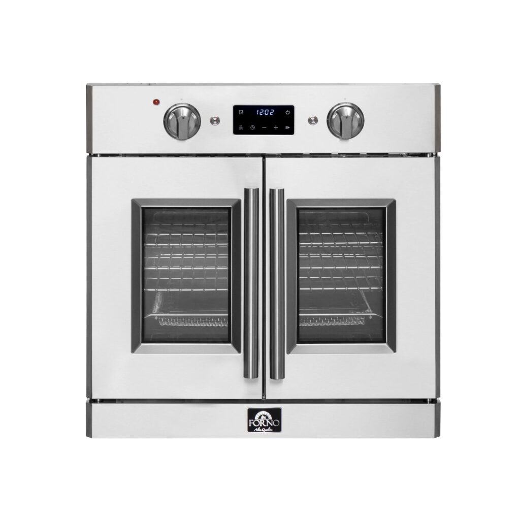 Gallico 30-Inch Electric French Door Wall Oven, Stainless Steel, True Convection, Air Fry, Self-Cleaning