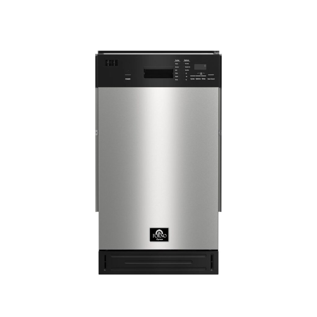 Polo 18-Inch Built-In Stainless Steel Dishwasher, 8 Place Settings, ENERGY STAR Certified, 52 dBA
