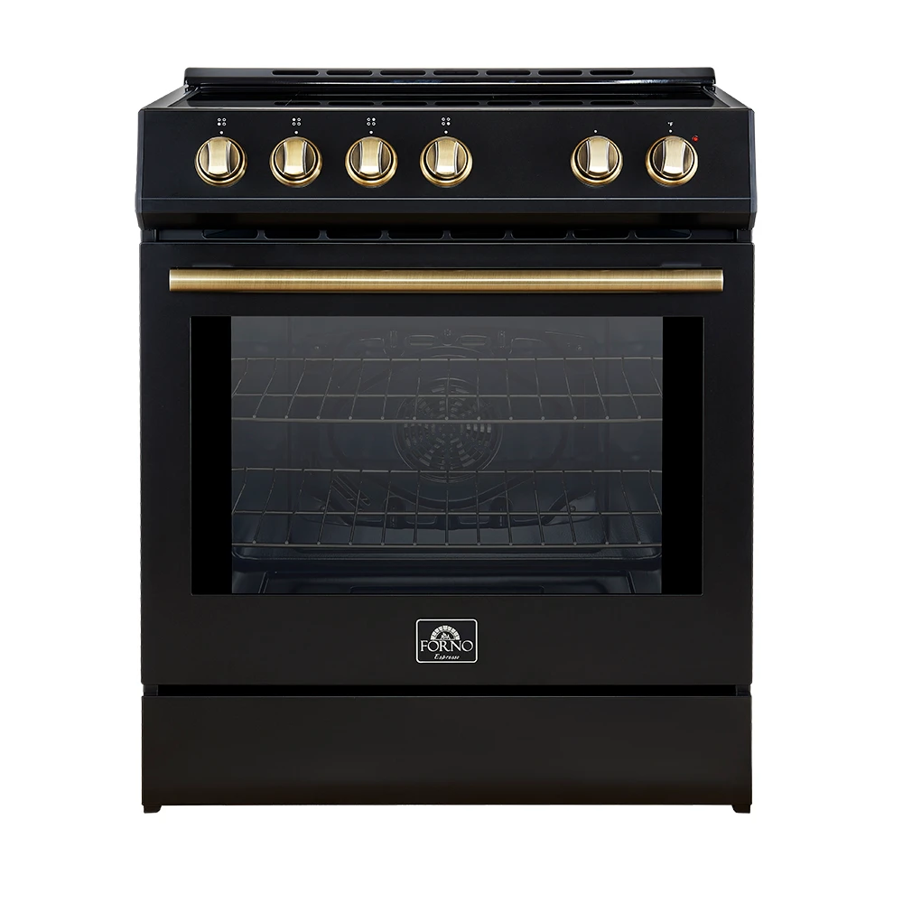 Leonardo Espresso 30-Inch Slide-In Induction Range, Convection Oven, 5 Cooking Zones, Touch Control Panel