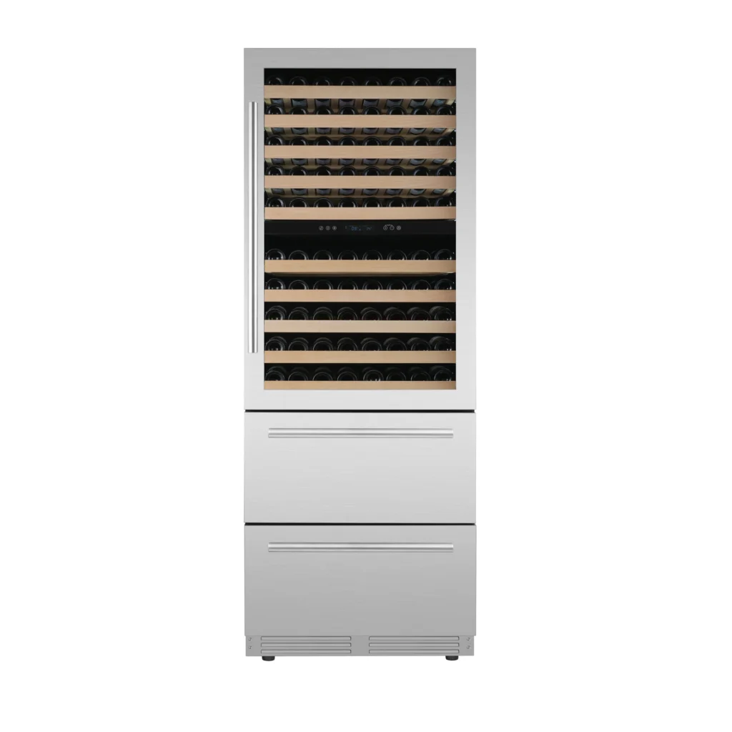 Celano 30-Inch Triple Zone Wine and Beverage Cooler, 21.3 cu.ft, Stainless Steel