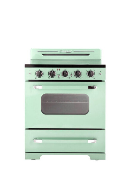 30' Classic Retro Summer Mint Green Electric Ceramic top Range