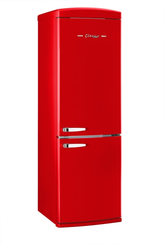 Classic Retro 12 cu. ft. Bottom Freezer Refrigerator in Candy Apple Red