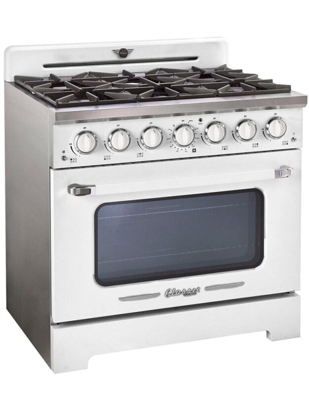 36' Classic Retro Marshmallow Range with FR Triple Crown Burner