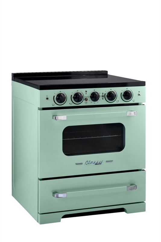 30' Classic Retro Induction Range Summer Mint Green