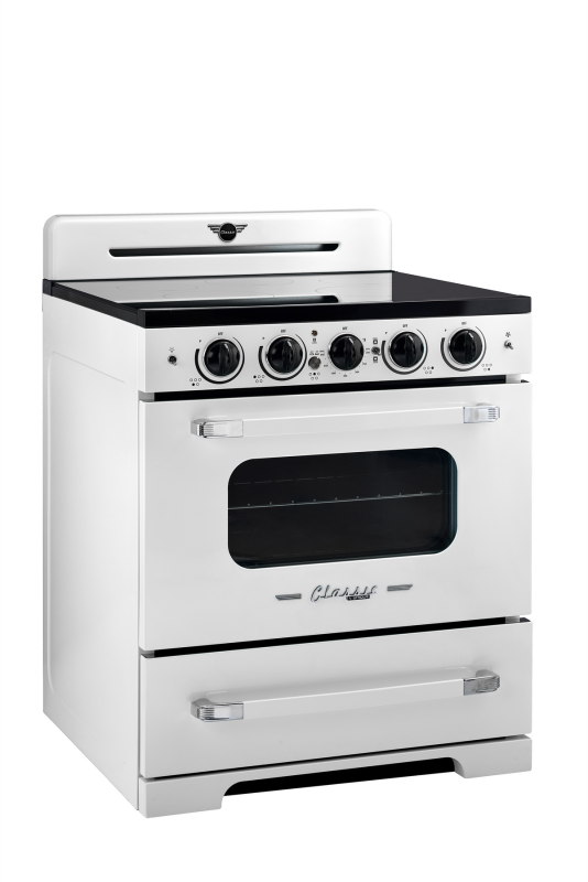 30' Classic Retro Induction Range Marshmallow