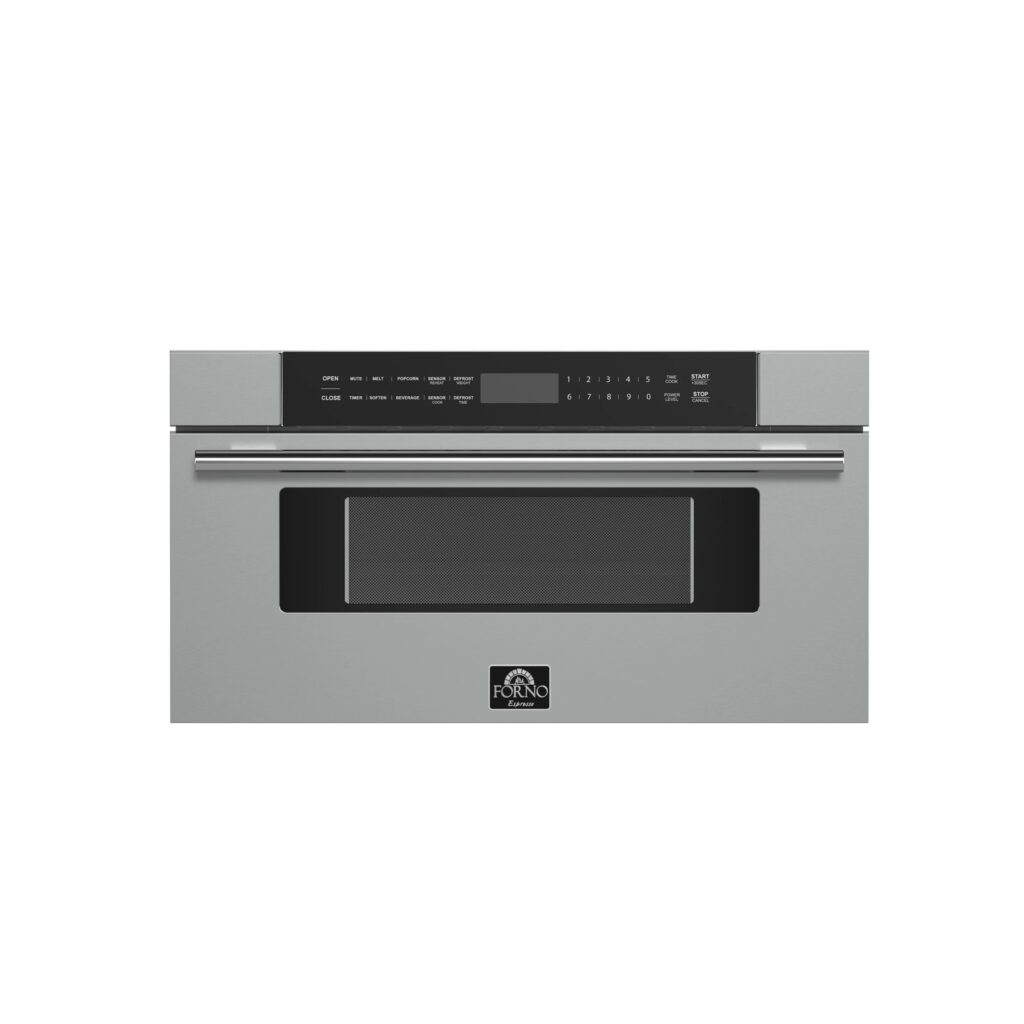 Capoliveri 30-Inch Microwave Drawer, , 1.2 cu.ft, 900 Watts, Built-In, Touch Control LCD Display, Auto-Touch Open/Close, 11 Power Levels, Sensor Cooking
